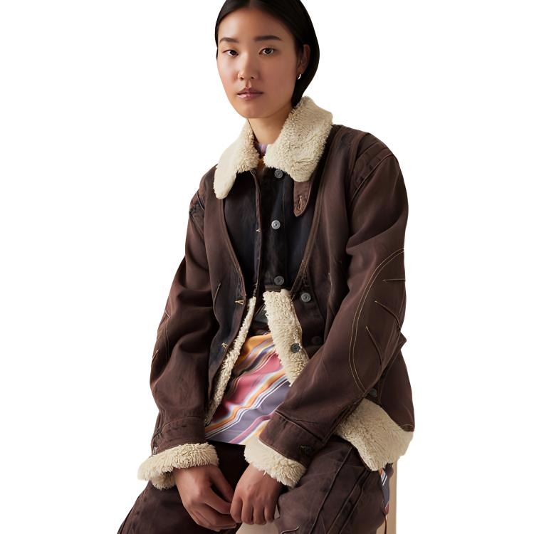 Levi’S Levi's x Kiko Kostadinov FW24 Brown Denim Jacket — фото 3