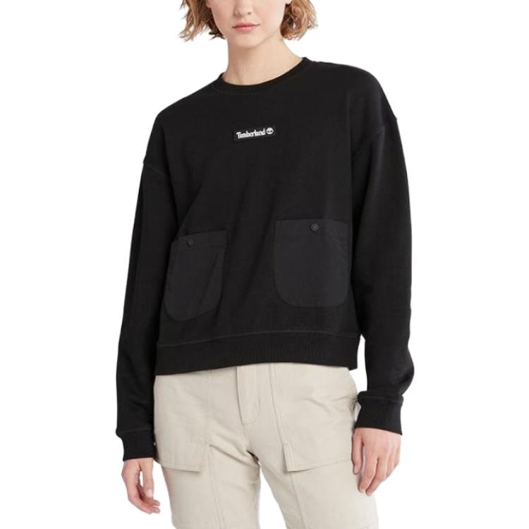 Timberland Small Logo Crewneck Sweatshirt Black — фото 1