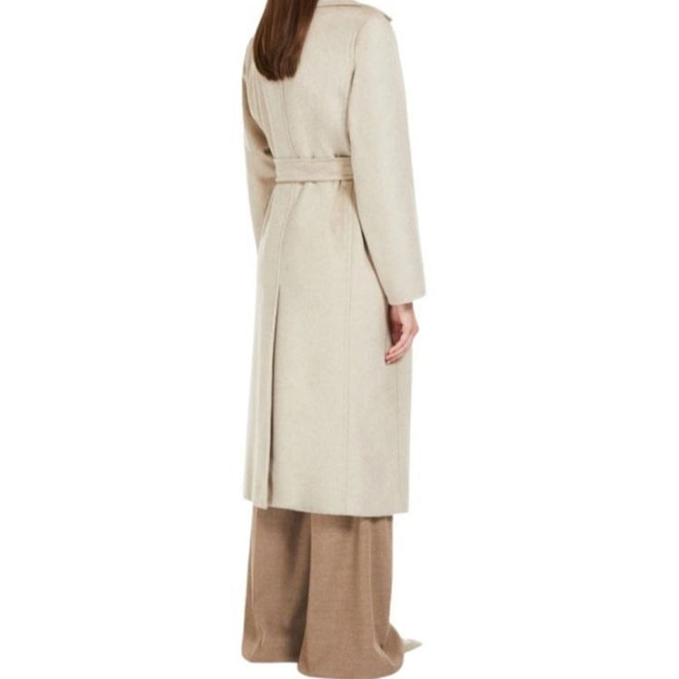 MaxMara Belted Mid-Length Coat Beige — фото 2