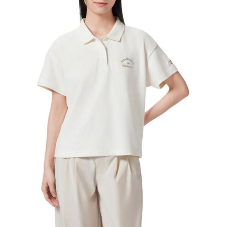 New Balance Polo Shirt Off-White — фото 2