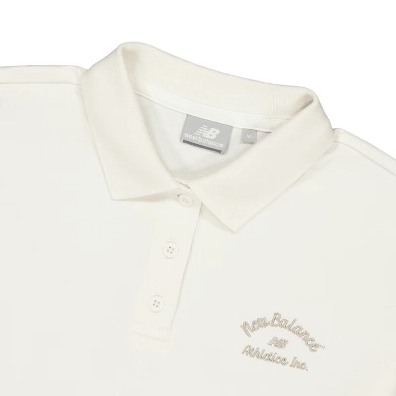 New Balance Polo Shirt Off-White — фото 3