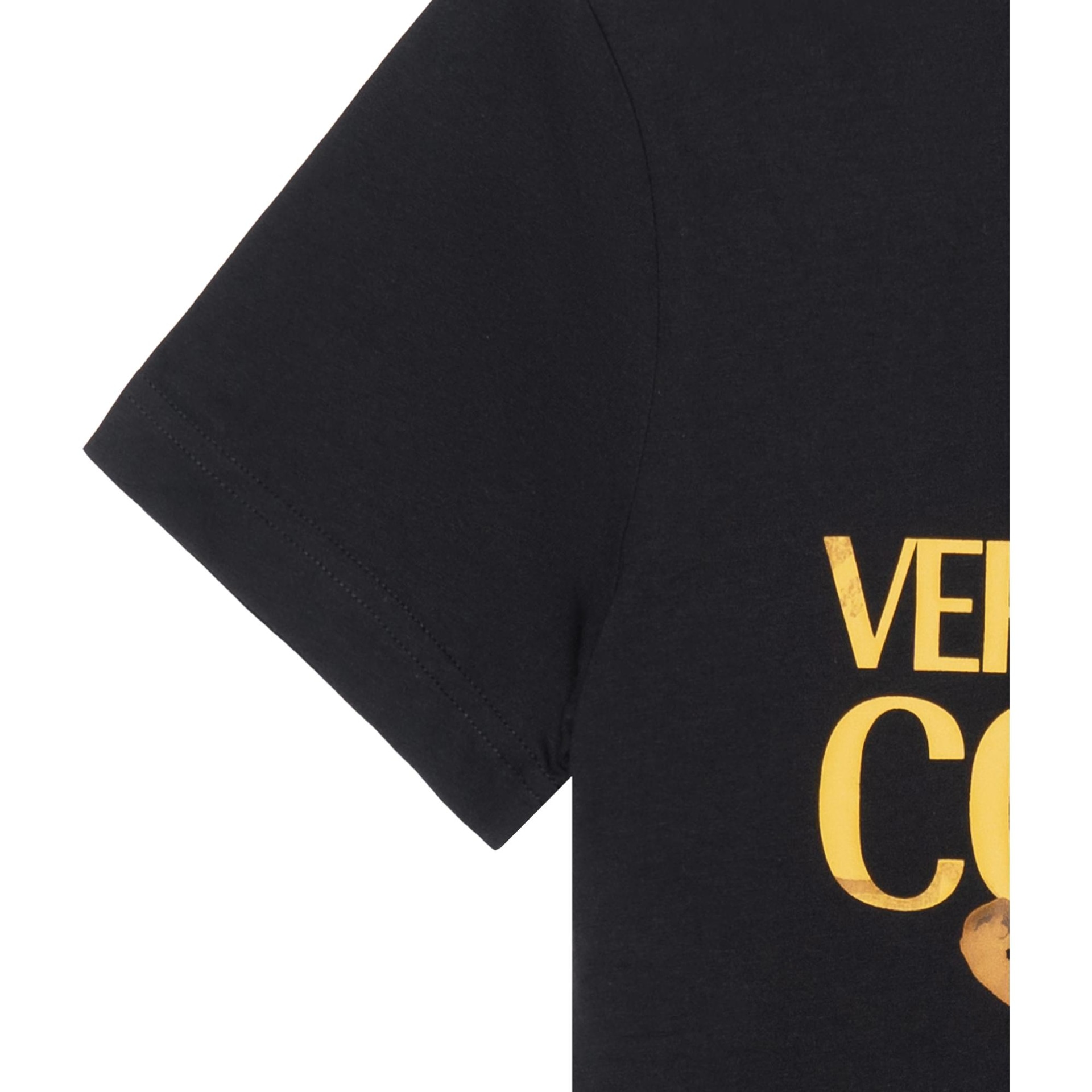 Versace Jeans Couture Logo Print T-Shirt Black — фото 4