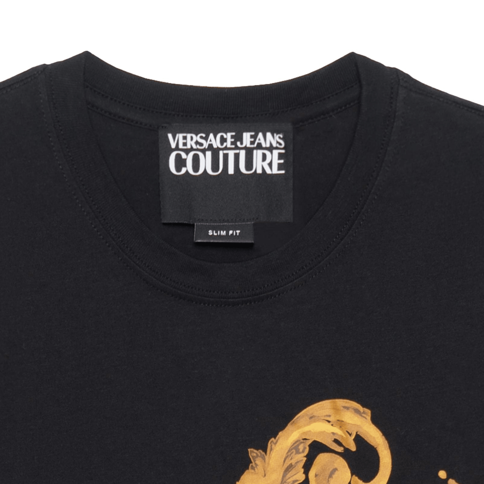Versace Jeans Couture Logo Print T-Shirt Black — фото 3