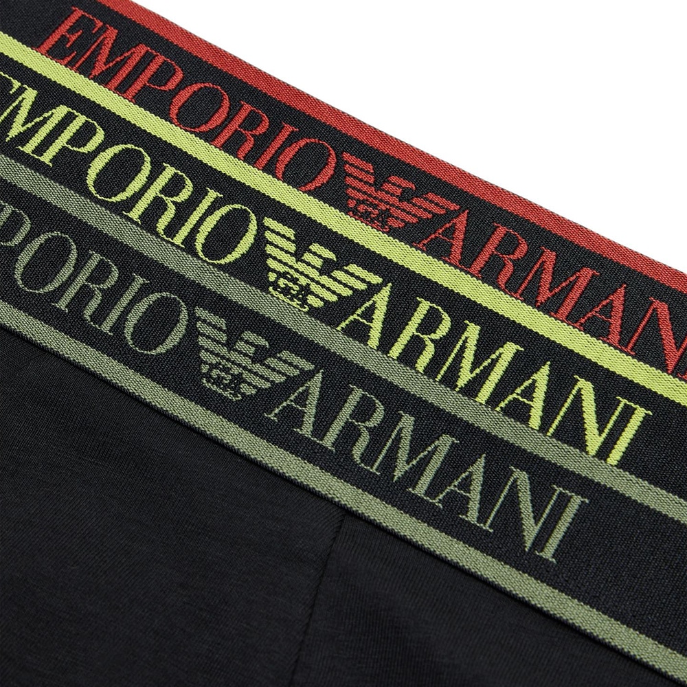 Emporio Armani Logo Boxer Briefs 3-Pack Black — фото 1