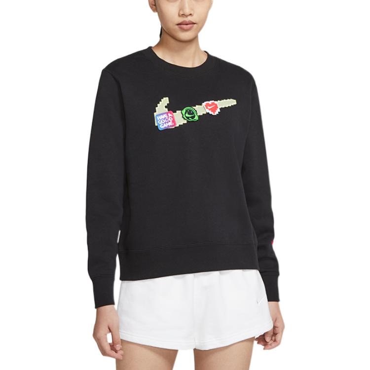 Nike Sportswear Logo Crewneck Sweatshirt Black — фото 2