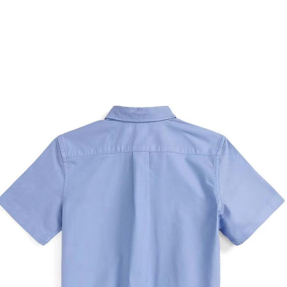 Ralph Lauren Polo Ralph Lauren SS24 Solid Logo Embroidered Shirt Blue Kids — фото 5