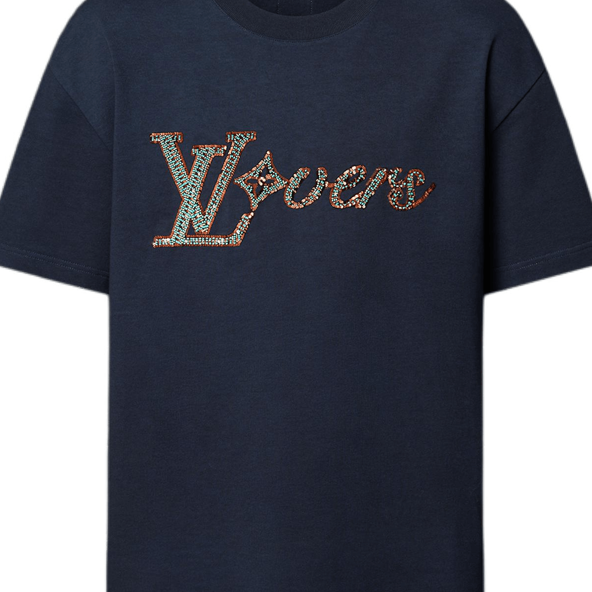 Louis Vuitton FW24 Logo T-Shirt Navy — фото 5