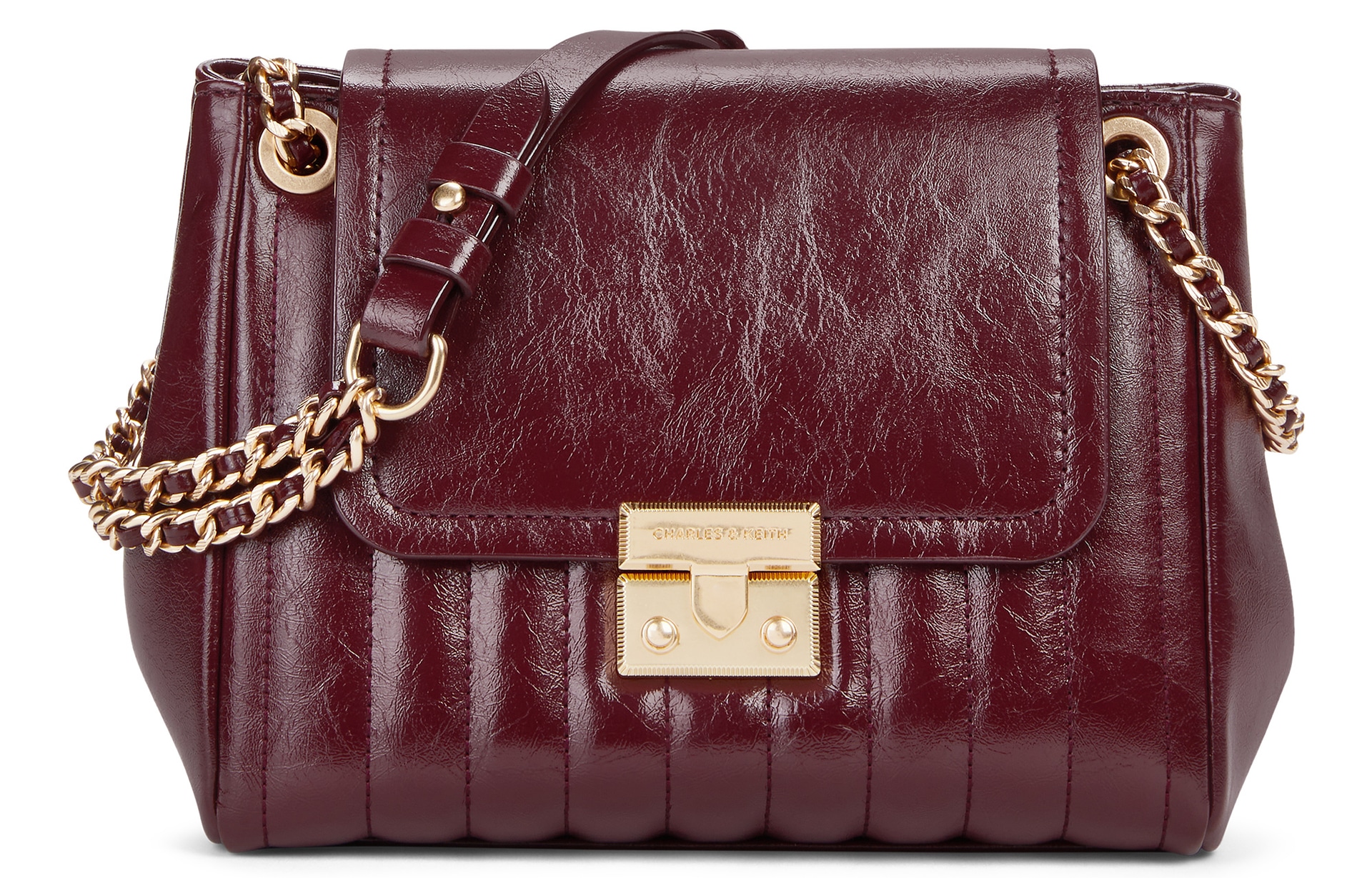 Charles&Keith CHARLESKEITH ck 24 PU BlackBurgundy — фото 6