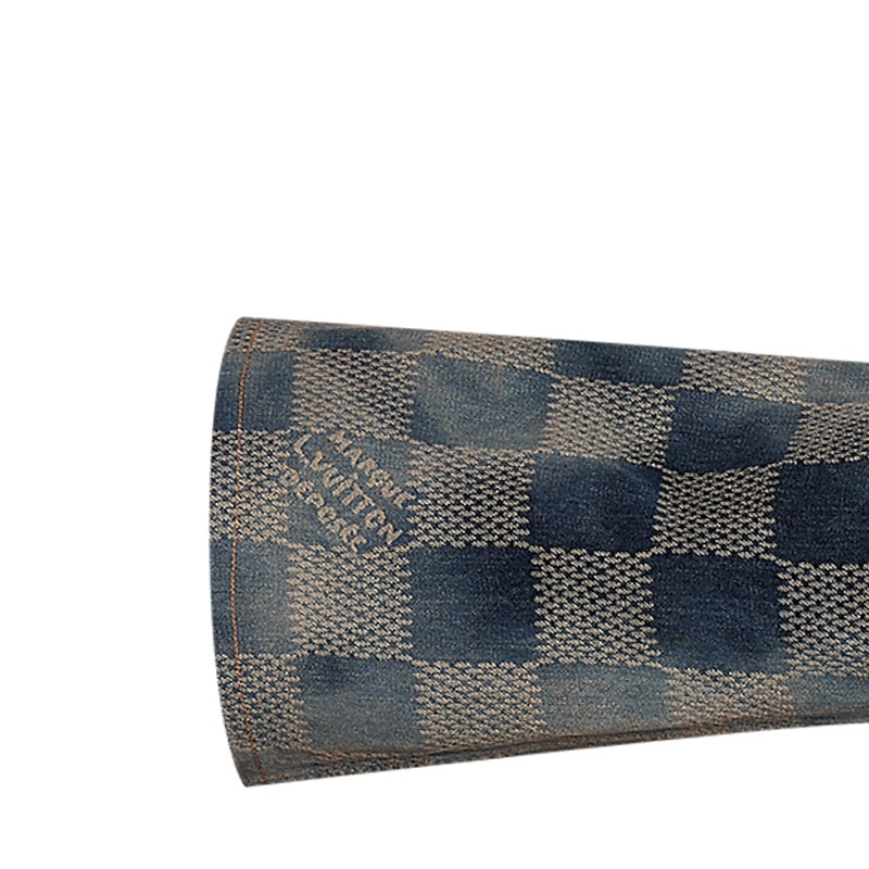 Louis Vuitton FW24 Washed Logo Flared Jeans Blue — фото 3