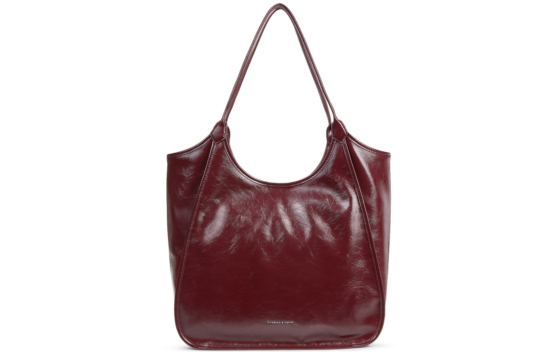 Charles&Keith CHARLESKEITH ck PU BlackPewterBurgundy — фото 6