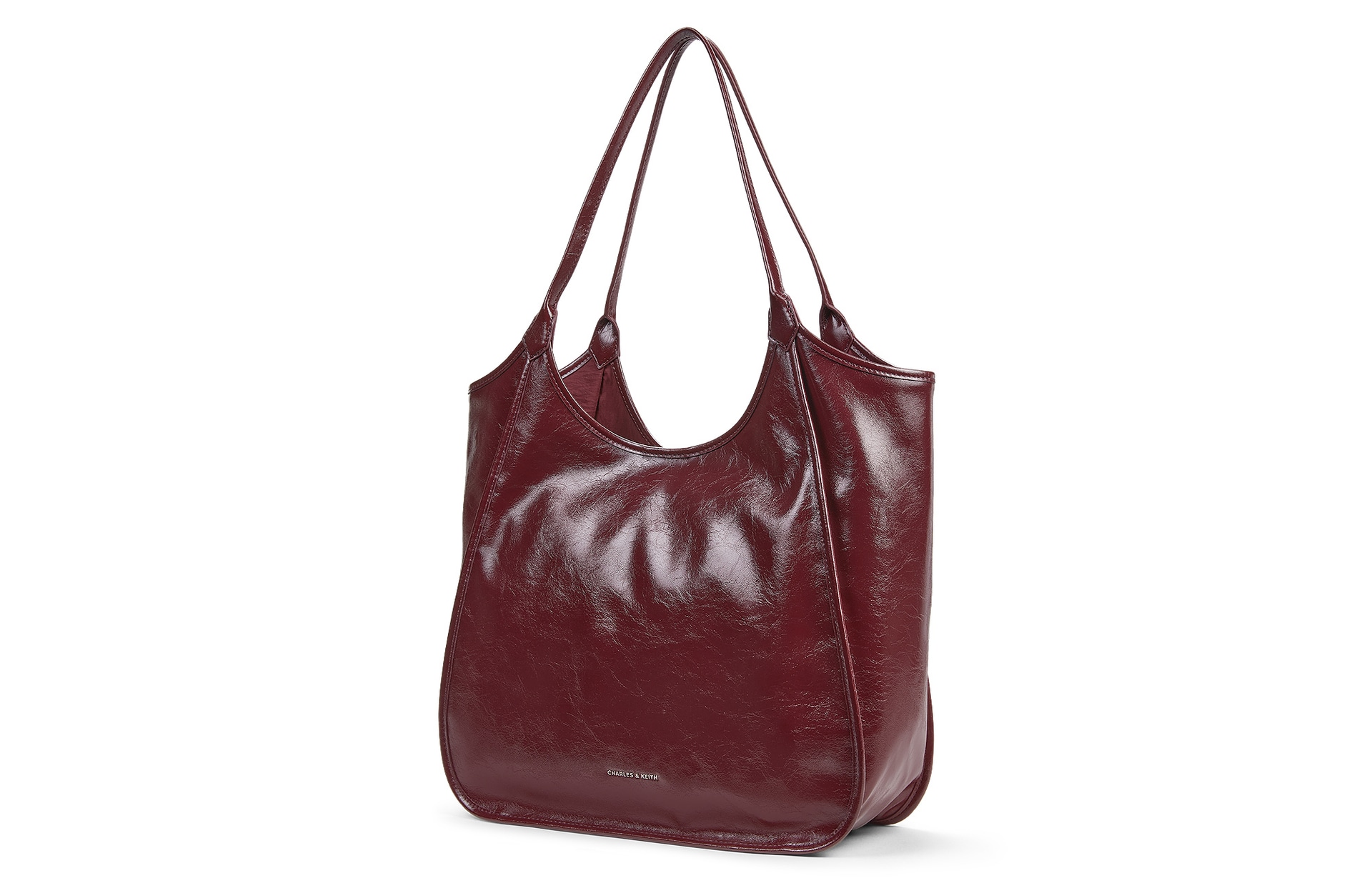 Charles&Keith CHARLESKEITH ck PU BlackPewterBurgundy — фото 7