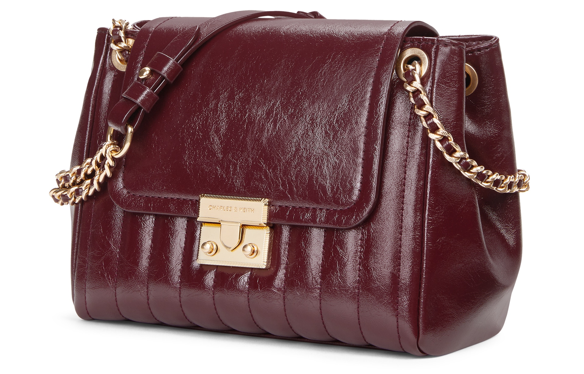 Charles&Keith CHARLESKEITH ck 24 PU BlackBurgundy — фото 7