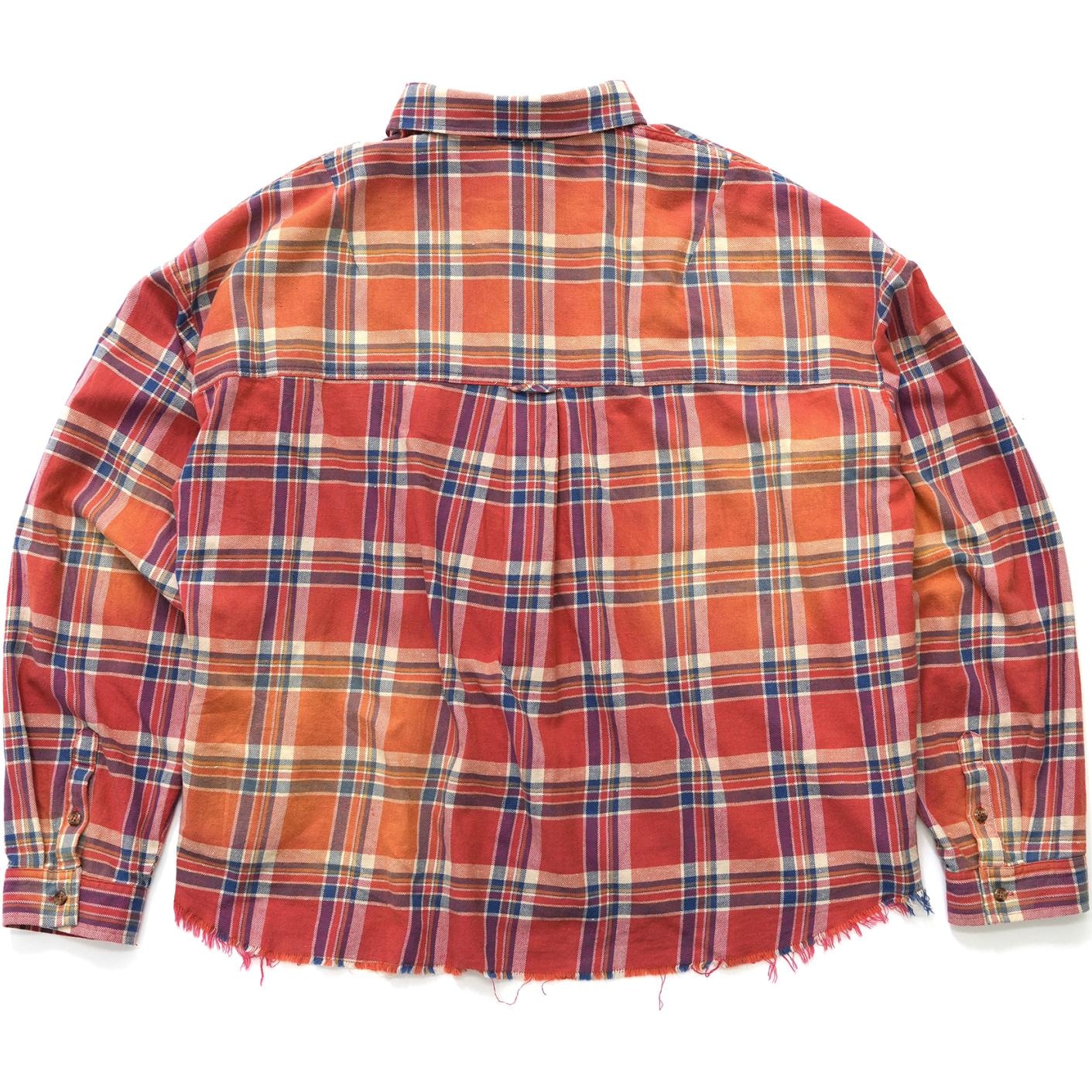 Farfromwhat FW24 Flannel Shirt Orange Red — фото 1