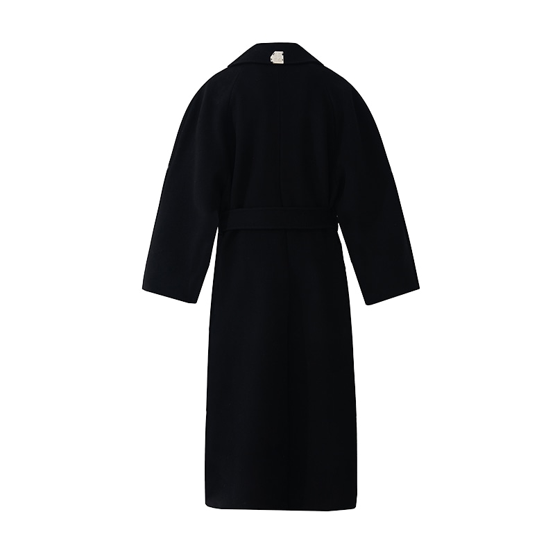 455Emble Wool Robe Coat Black — фото 1