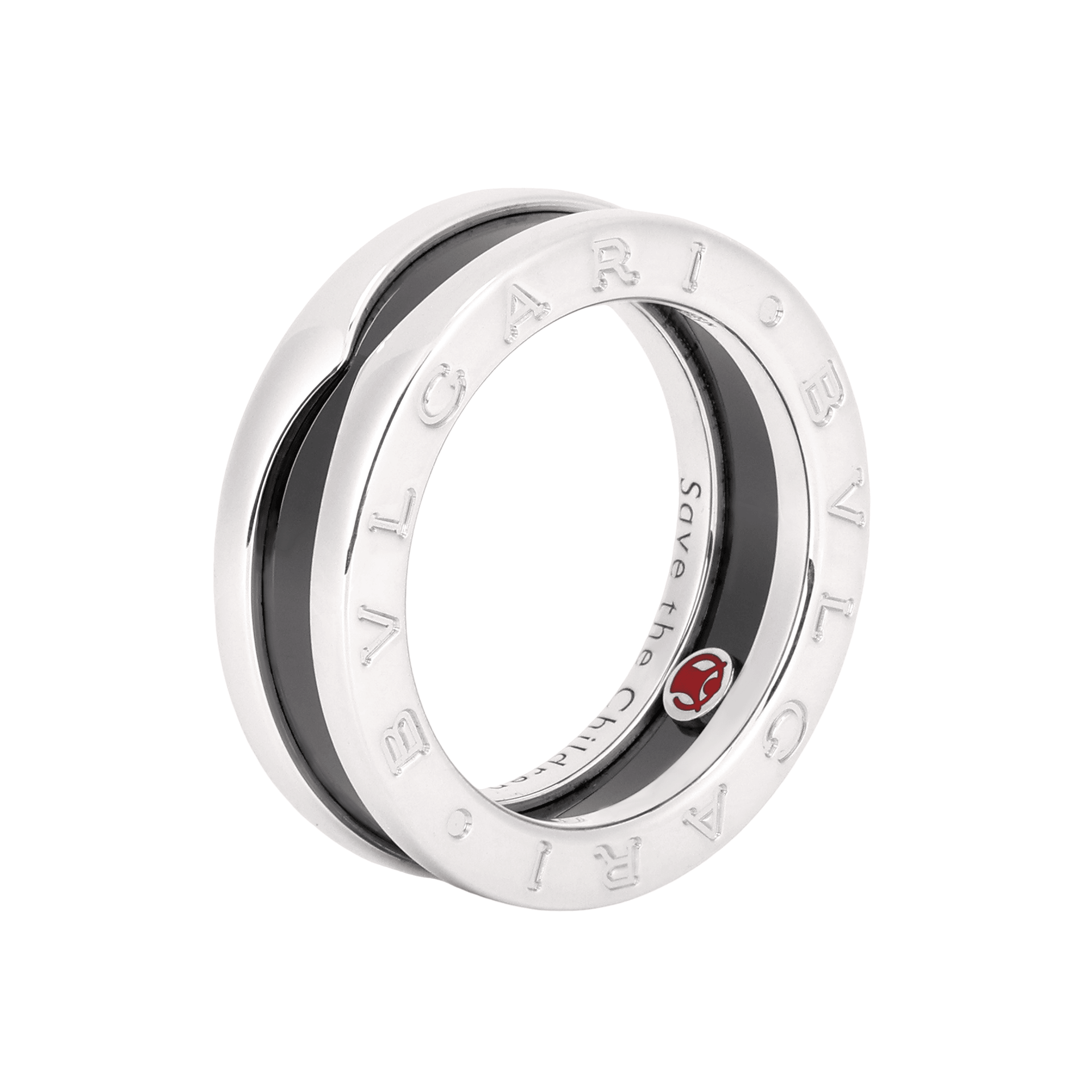 BVLGARI/宝格丽 BVLGARI Save the Children Silver Black Ring