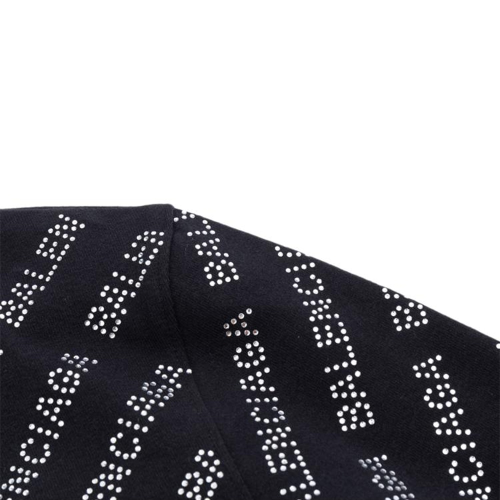 Balenciaga Logo Sequin Long Sleeve T-Shirt Black — фото 4