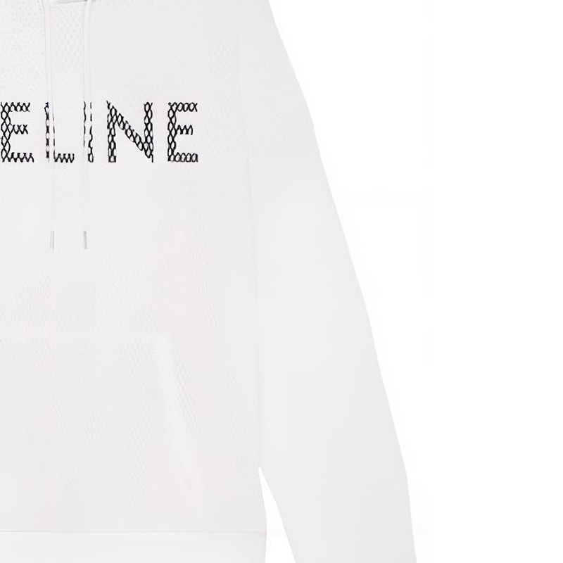 Celine SS23 Grid Letter Print Sweatshirt White — фото 5