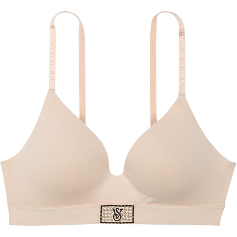 Victoria'S Secret 24 Show Series Sparkling Logo Bra Champagne