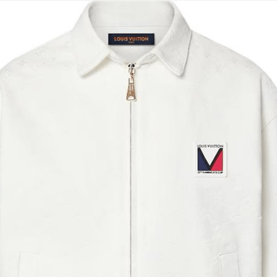 Louis Vuitton x America's Cup SS24 Logo Embossed Bomber Jacket White — фото 1