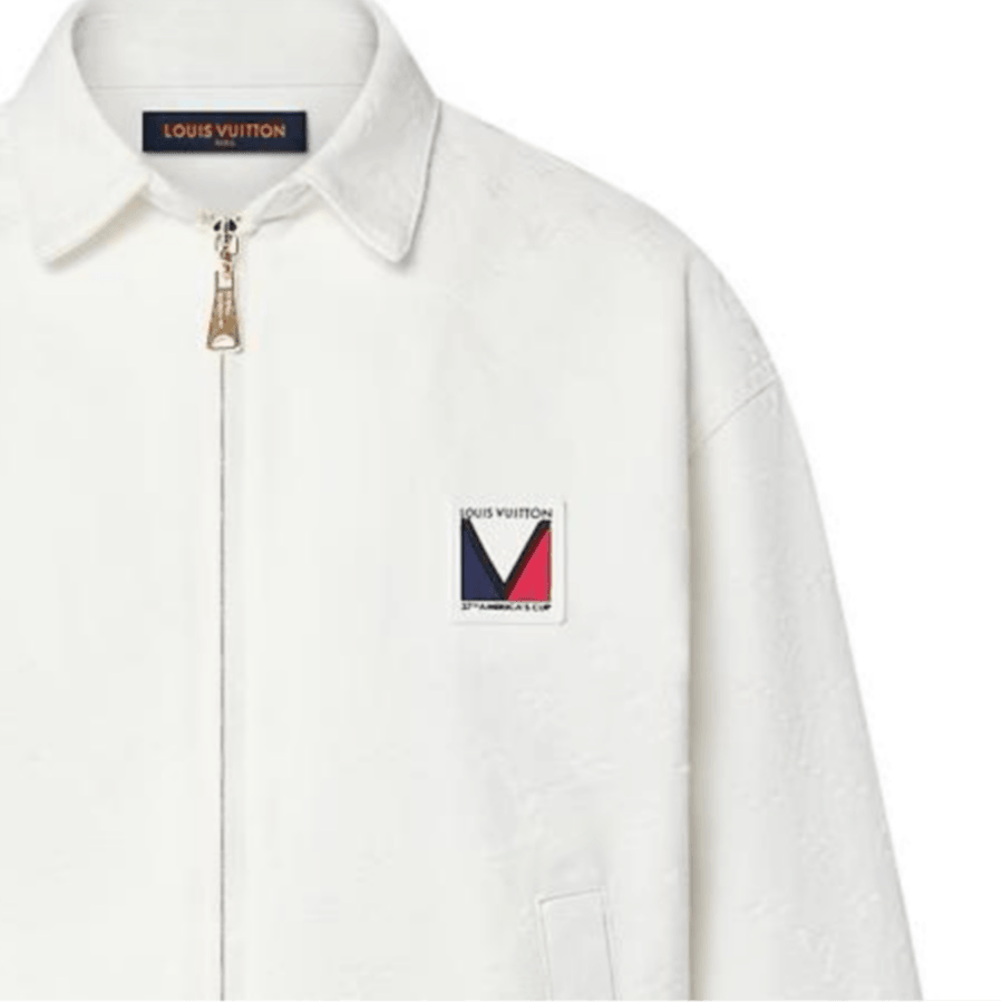 Louis Vuitton x America's Cup SS24 Logo Embossed Bomber Jacket White — фото 2