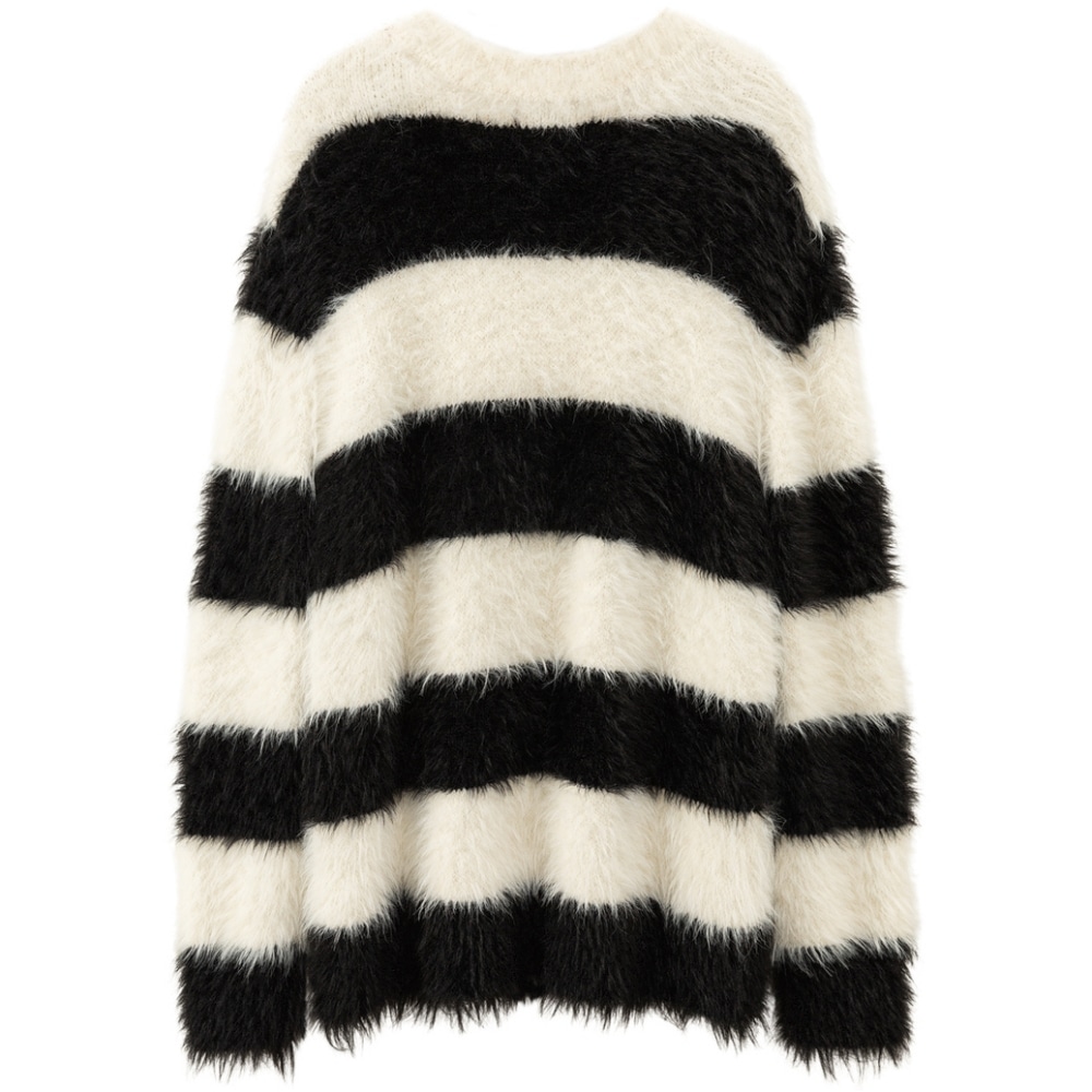 Chuu Sweater Black White Stripes — фото 11