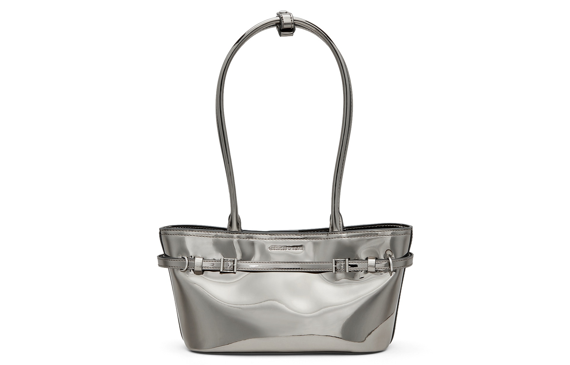 CHARLES&KEITH CHARLESKEITH ck PU Dark BrownPewter