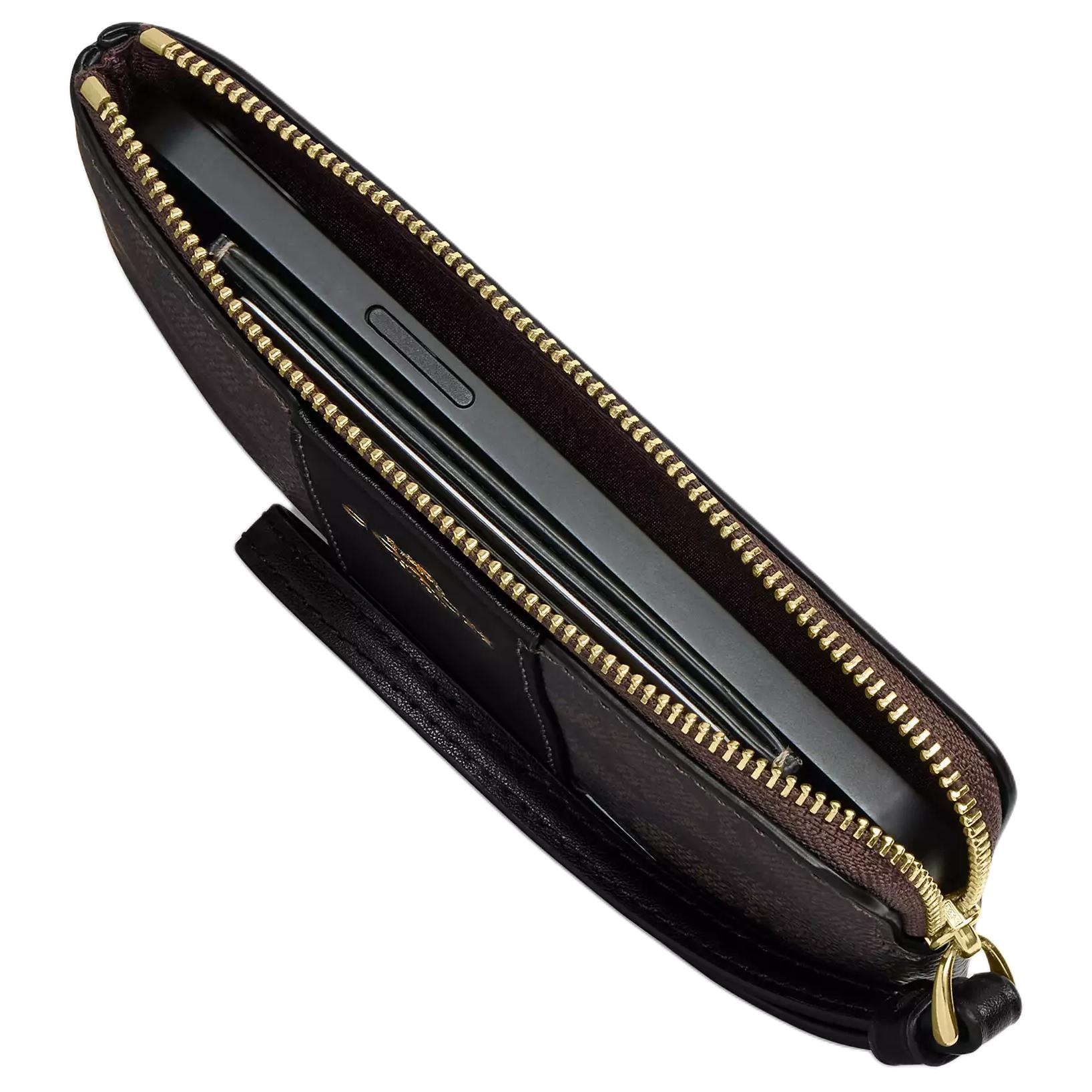 Coach Corner Zip 16 Wristlet Black — фото 2