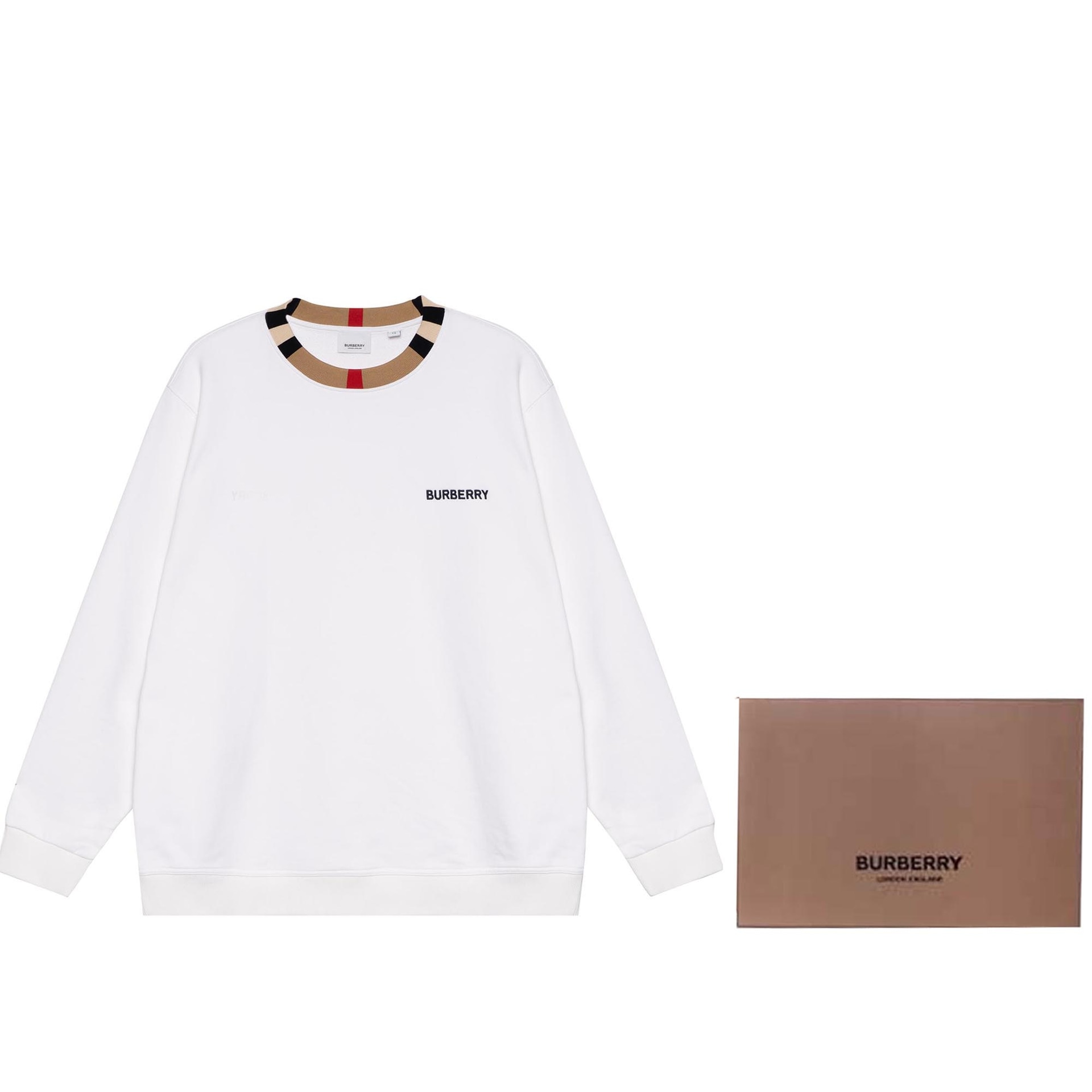 Burberry Logo Print Crewneck Sweatshirt White — фото 3