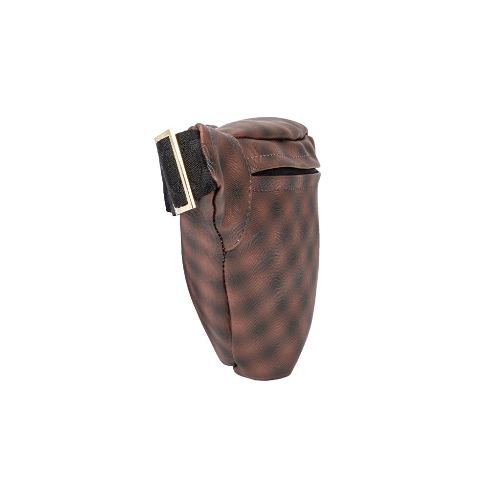 Sprayground Shark Logo Checkerboard Waist Bag Brown — фото 3