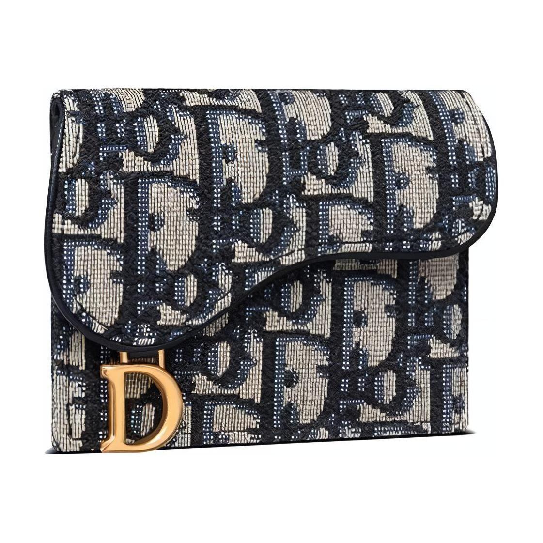 Dior Oblique Denim Blue Card Holder — фото 1