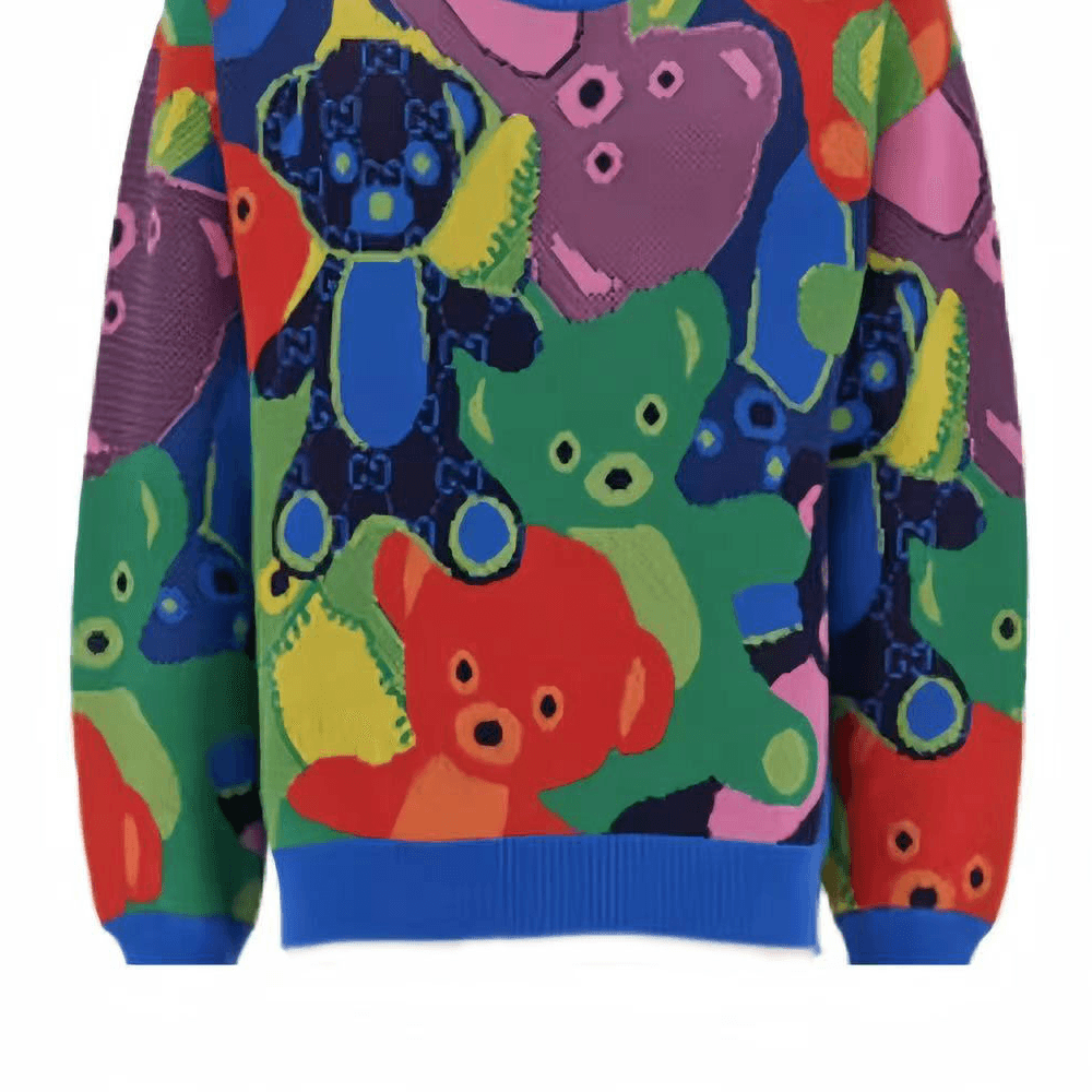 Gucci FW23 Bear Print Knit Sweater — фото 3