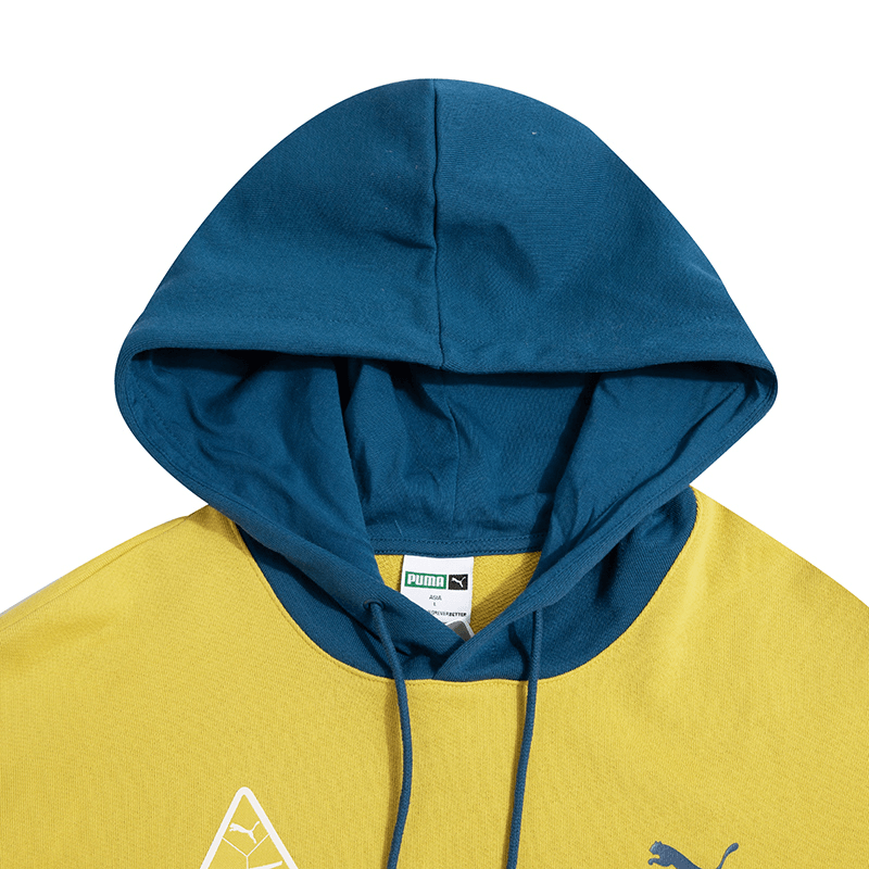 Puma Team Badge Hoodie Yellow — фото 5