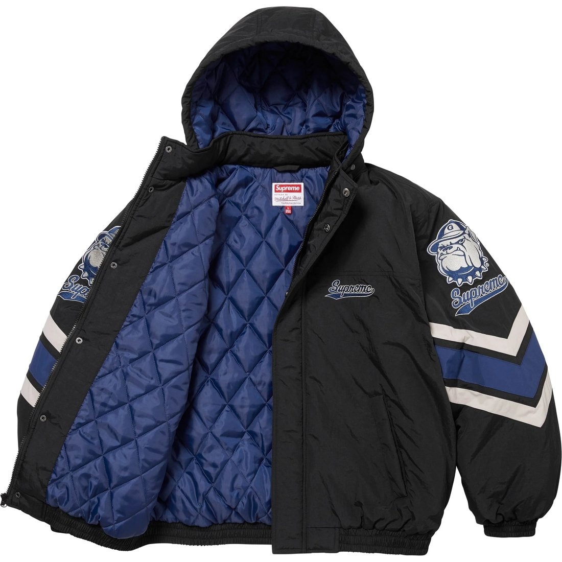 Supreme x Mitchell & Ness Hooded Stadium Jacket — фото 8