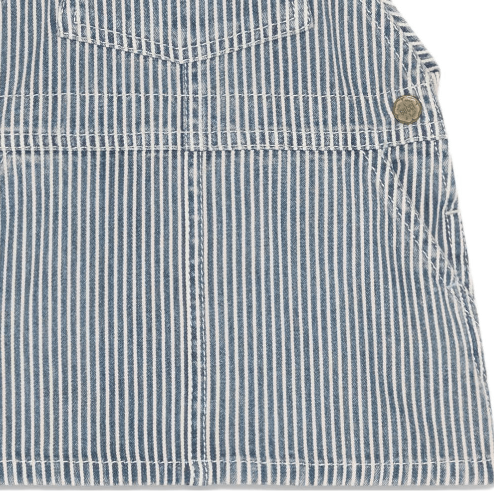 Gucci STRIPED DENIM DUNGAREE DRESS — фото 4