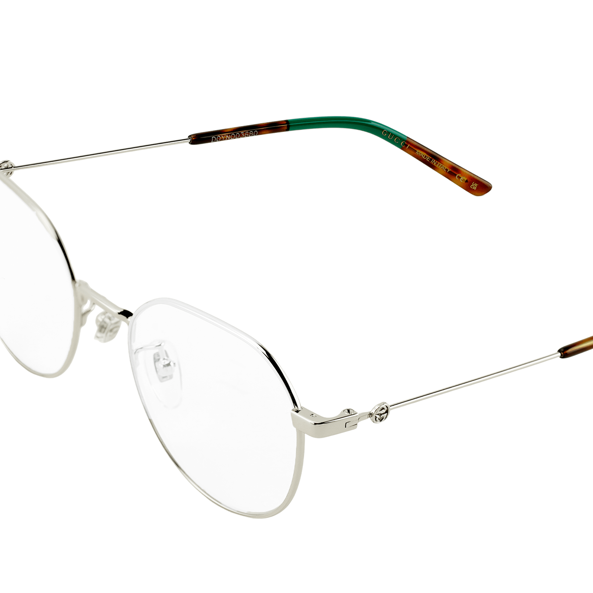 Gucci Retro Round Metal Optical Frame Silver — фото 5