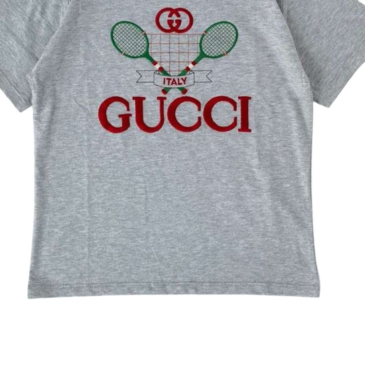 Gucci Kids Embroidered T-Shirt Grey — фото 1