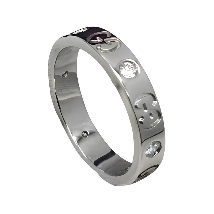 GUCCI/古驰 Gucci GG Running Silver Ring