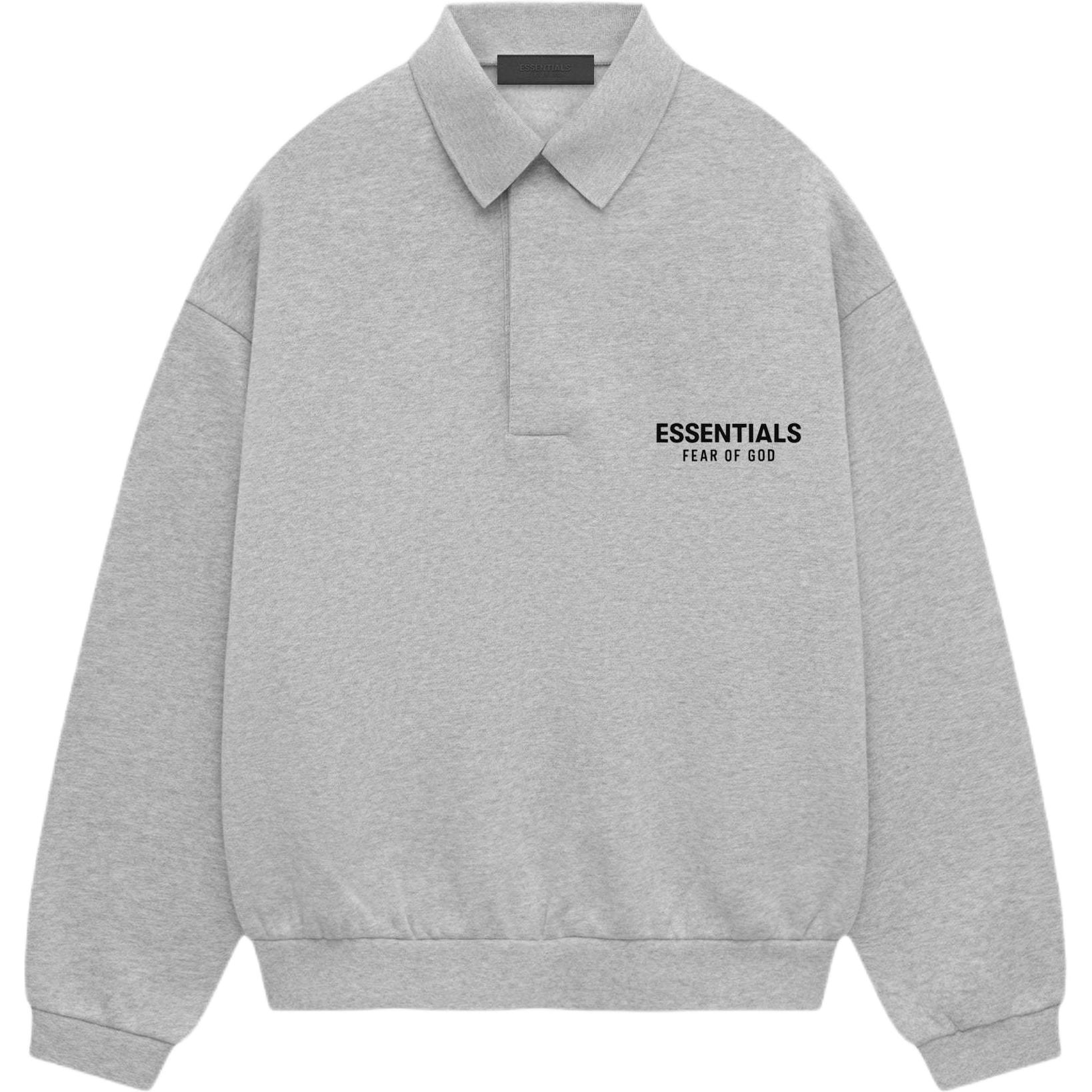 Fear Of God Essentials FW24 Holiday Core Polo Light Mist Grey — фото 1