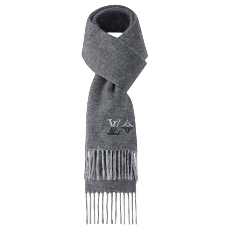 Louis Vuitton Tassel Cashmere Scarf Black — фото 1