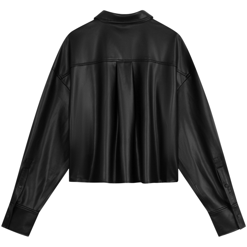 Calvin Klein Cropped Biker Jacket Black — фото 1
