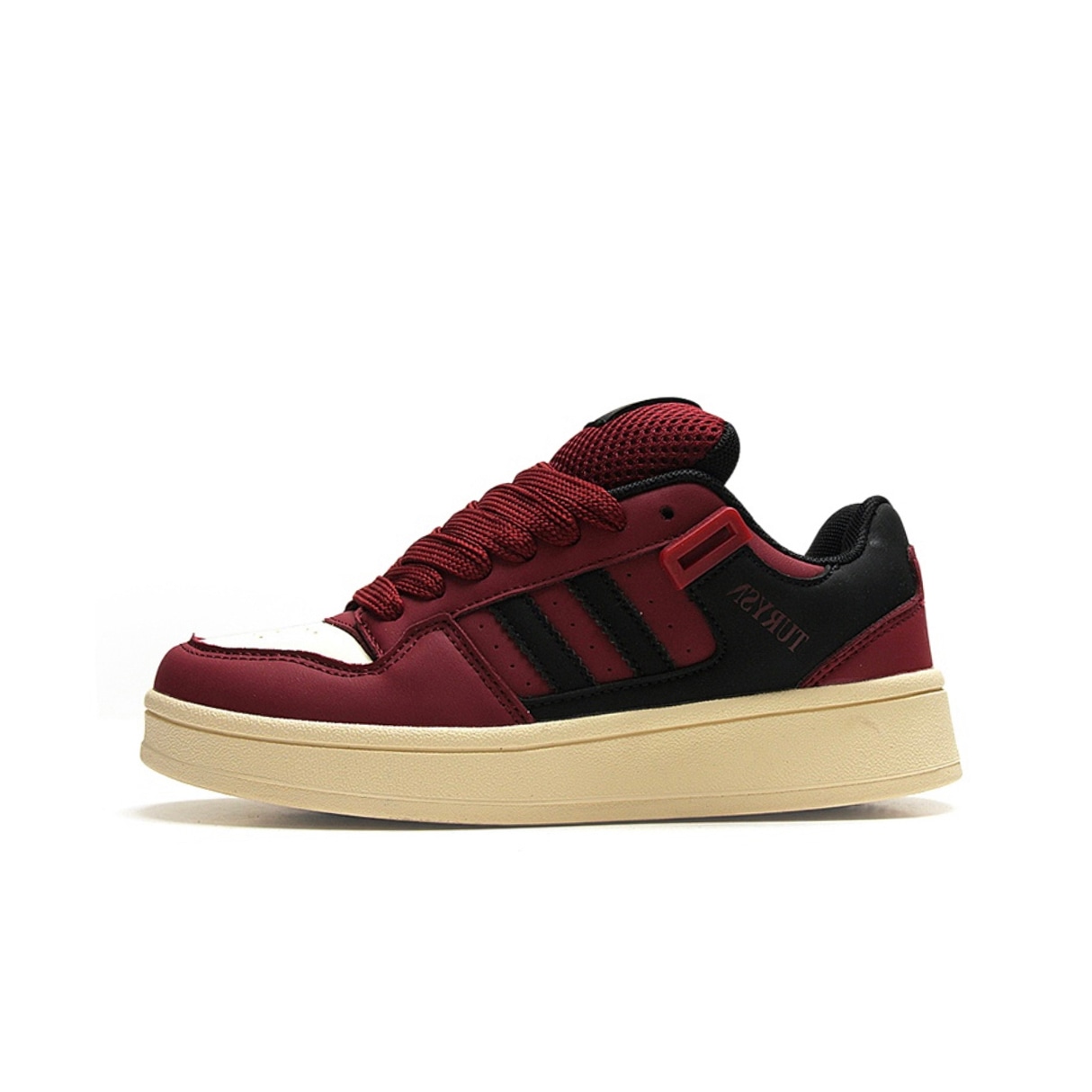 CHERRY&KALIKA Retro Colorblock Low Sneakers Burgundy