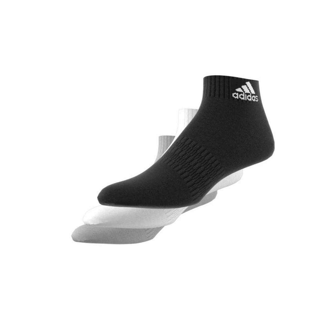Adidas Classic Breathable Low Basketball Socks Set Black White Gray — фото 2