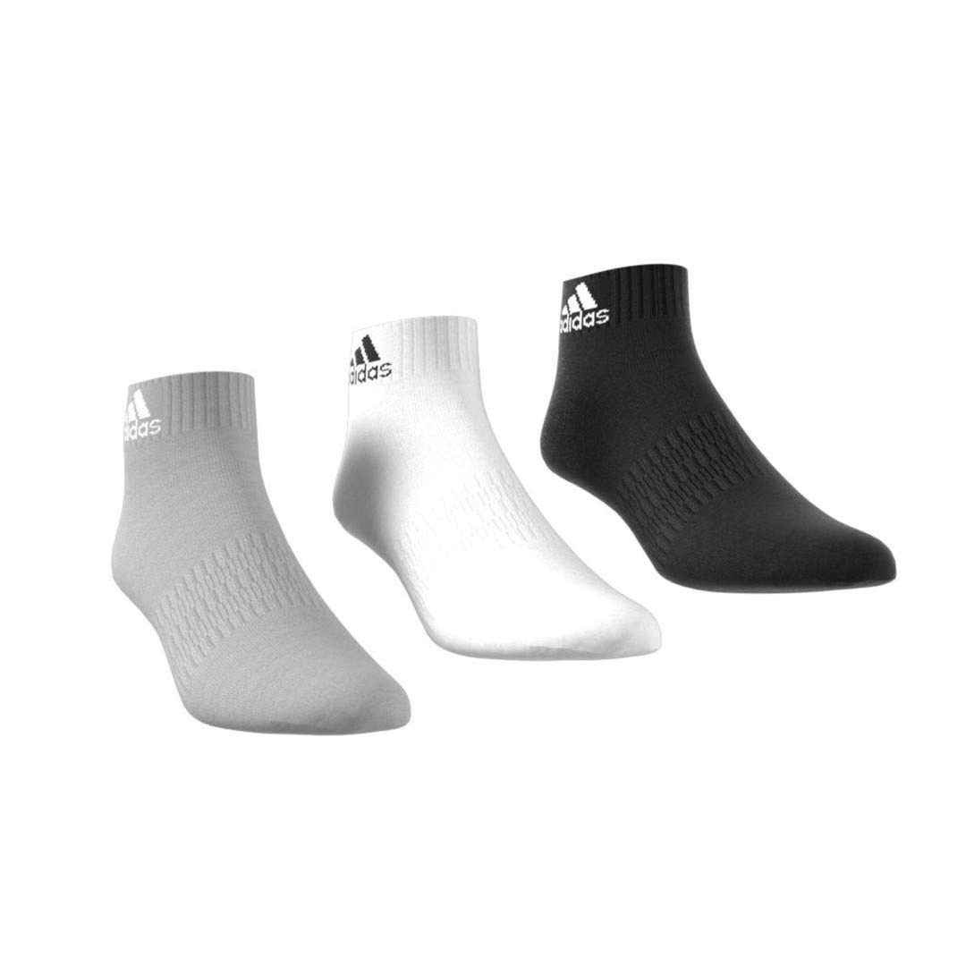 Adidas Classic Breathable Low Basketball Socks Set Black White Gray — фото 3