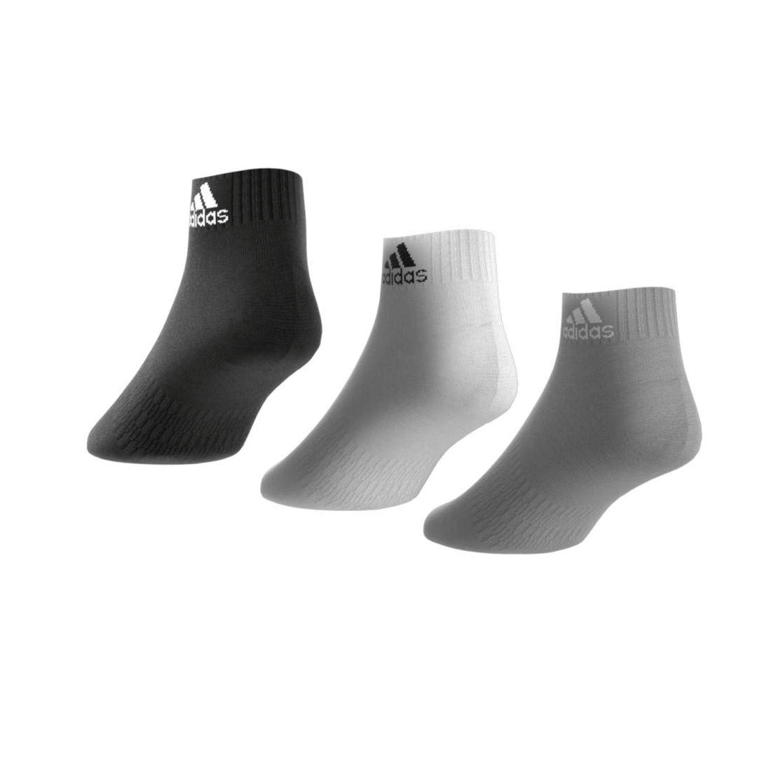 Adidas Classic Breathable Low Basketball Socks Set Black White Gray — фото 4