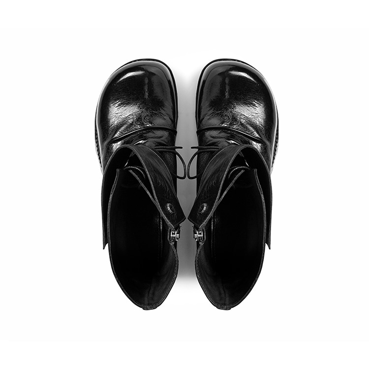 HUANXIANGZHE Huanzhe Black Platform Boots — фото 11