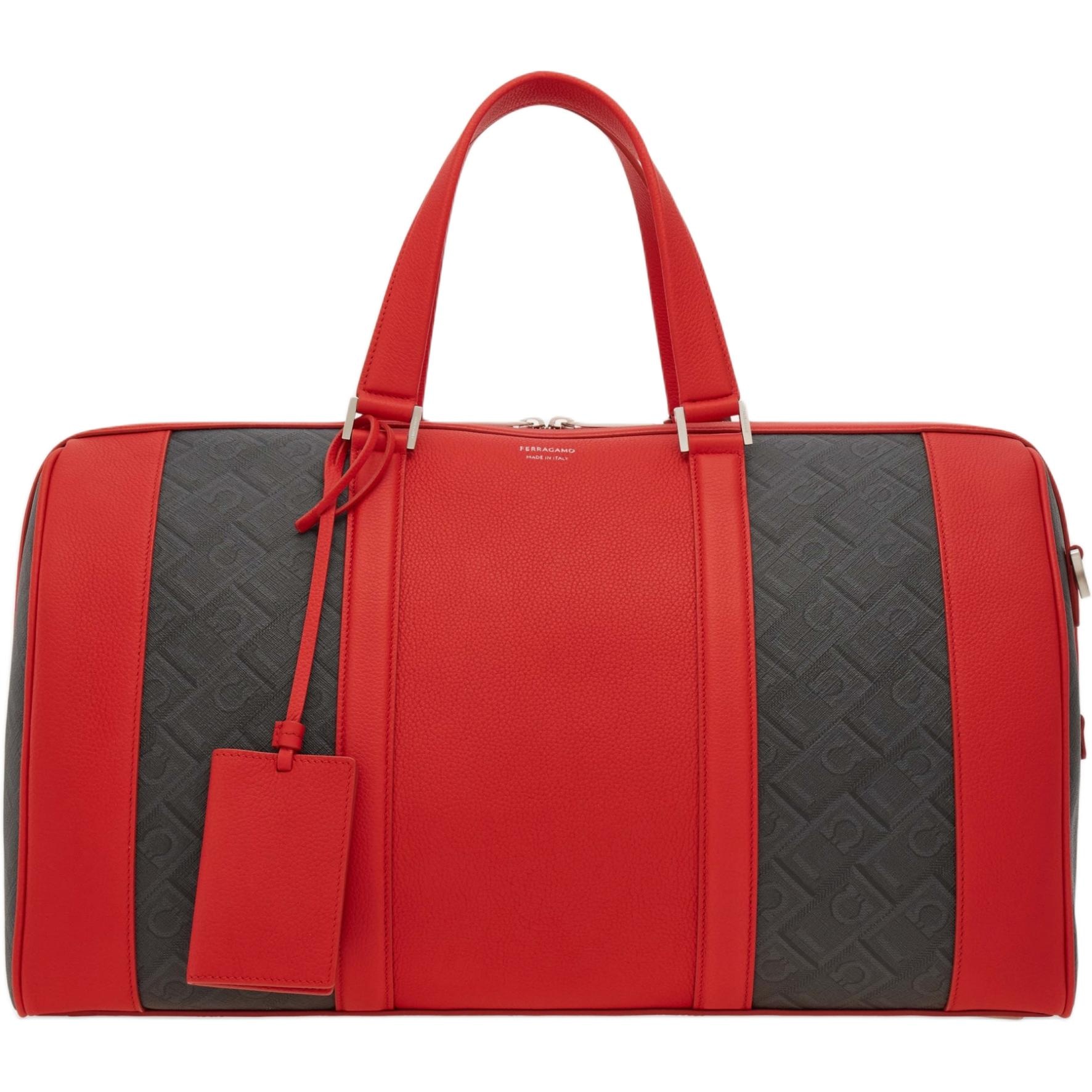 FERRAGAMO/菲拉格慕 Ferragamo Travel Bag Red Grey