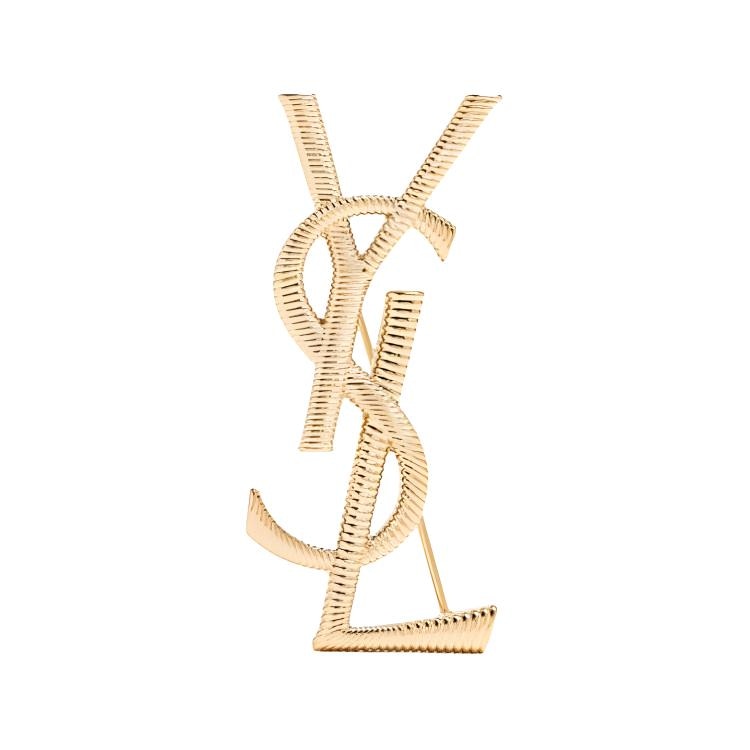 SAINT LAURENT/圣罗兰 SAINT LAURENT Cassandre Brooch Gold