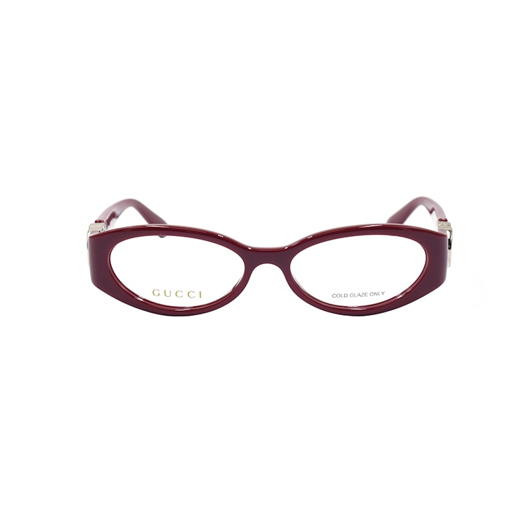 Gucci Hollow GG Oval Optical Glasses Deep Red — фото 2