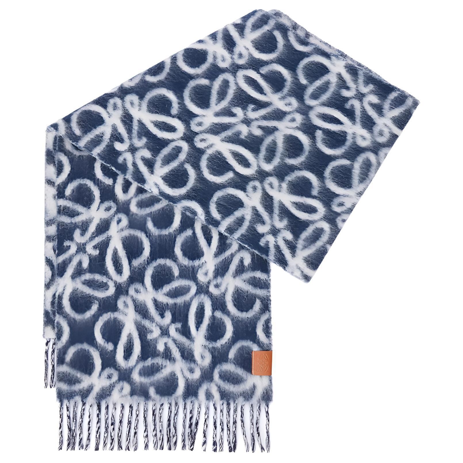 LOEWE Anagram Scarf Navy
