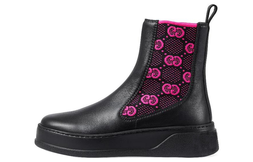 Gucci Chelsea Boots Black Purple — фото 6